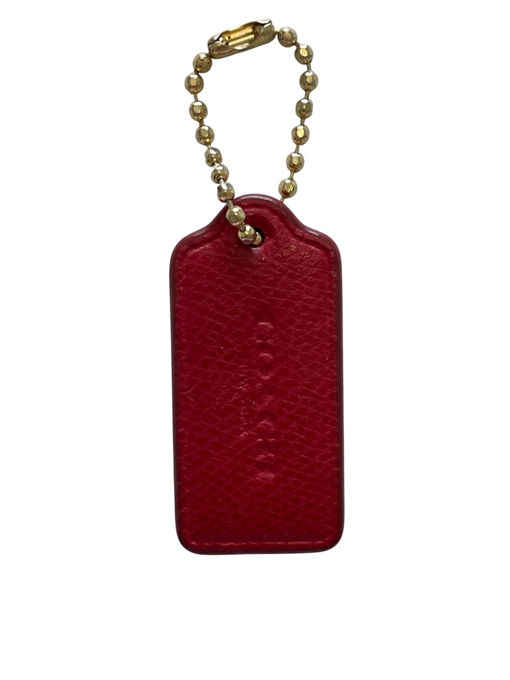 Coach 2.25” Red Genuine Leather HangTag